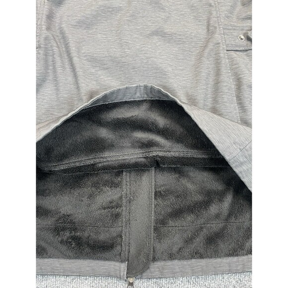 Free Country Softshell Coat Women's 1X Plus Gray Hood Full Zip Pockets Lined - Picture 6 of 8